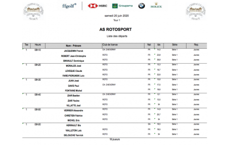 Sortie interne #1: Les départs